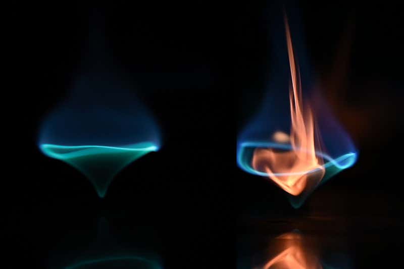 🔥 Blue flame provides more efficient combustion