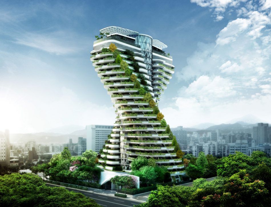 🌆 Skyscraper in Taipei has a vertical forest in order to absorb carbon