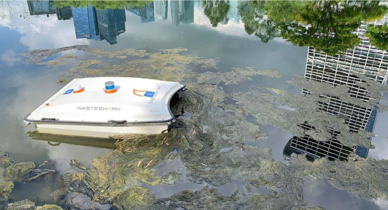 🌅 A floating drone "eats" pollutants before they can reach the sea